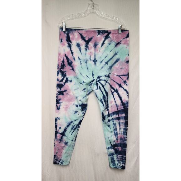 SO Tie-Dye Blue/Pink Wide Leg Lounge Leggings Size XL - Picture 3 of 5